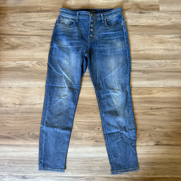 Lucky Brand Denim - Lucky Brand Bridgette Skinny Ankle High Rise Button Fly Medium Wash Denim Jeans